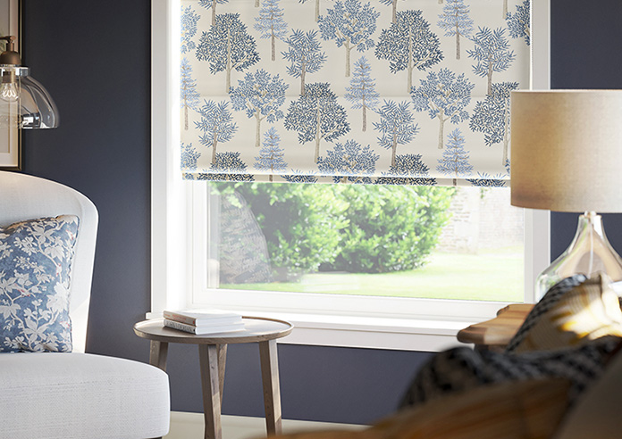 Coppice Faux Silk, Jean - Motorised Roman Blind - Image 5